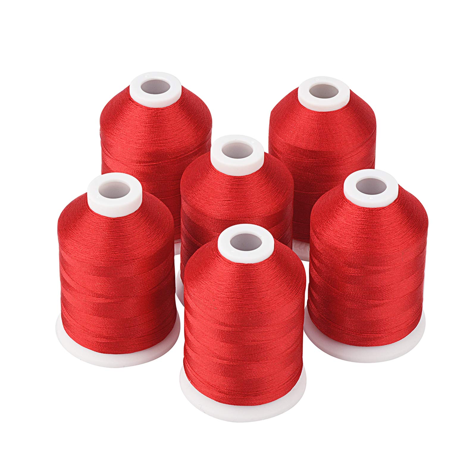 Amazon.com: Simthread 6 Spools Red Machine Embroidery Thread 1000M